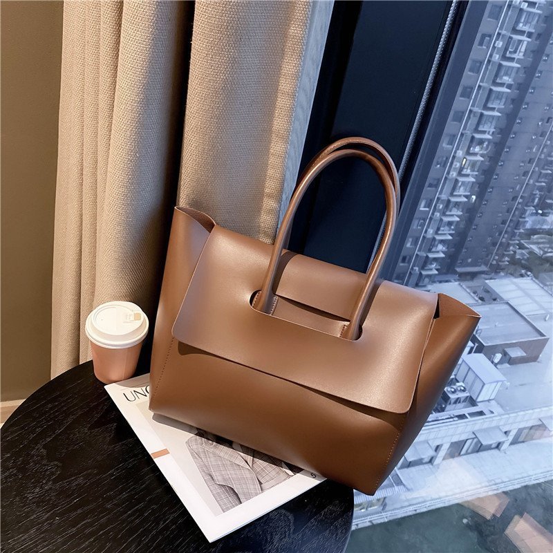 Fashion Women Shoulder Bags Large Capacity Handbags Simple Retro Tote Bags Solid Color Famous Brand High Quality Bags